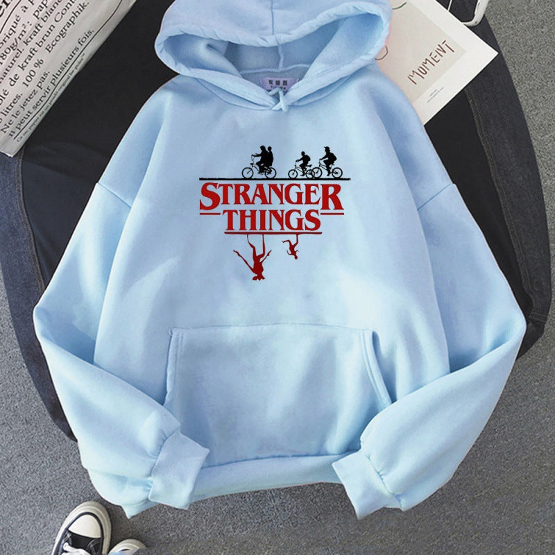 Stranger Things Print Pullover Hoodie Fleece Jacket Hoodie