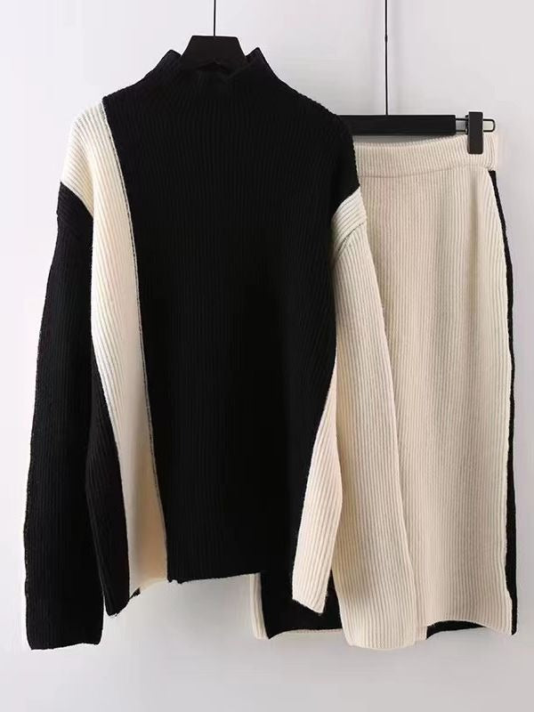 Two Piece Top and Skirt Hand Knitting Sweater Very Comfy and Stylish