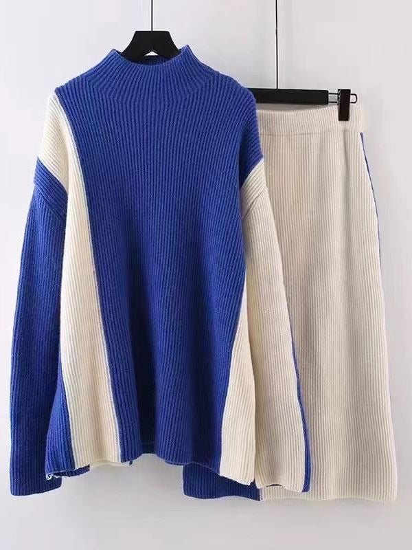 Two Piece Top and Skirt Hand Knitting Sweater Very Comfy and Stylish