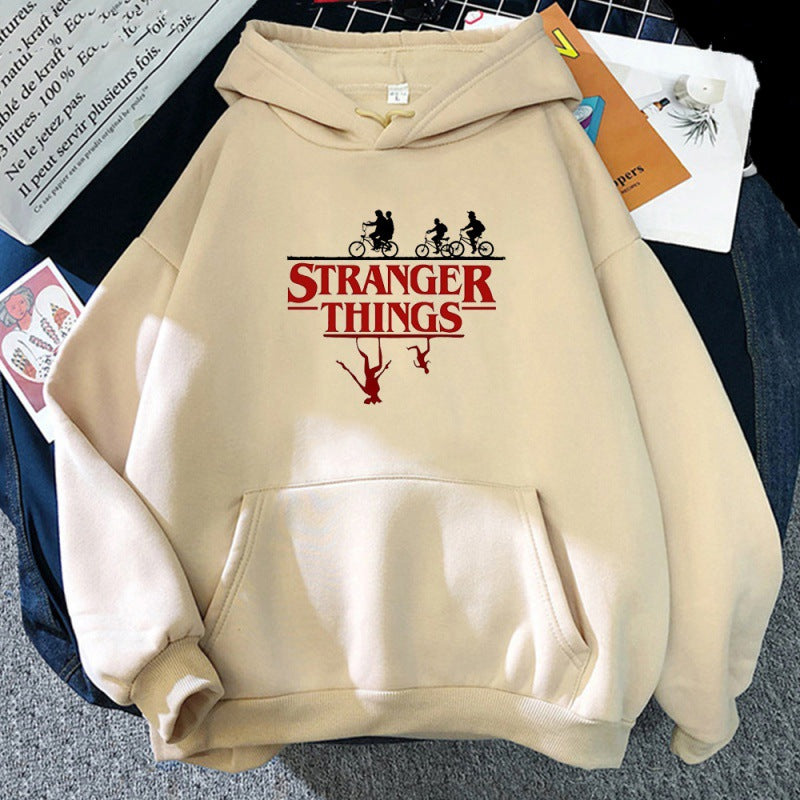 Stranger Things Print Pullover Hoodie Fleece Jacket Hoodie