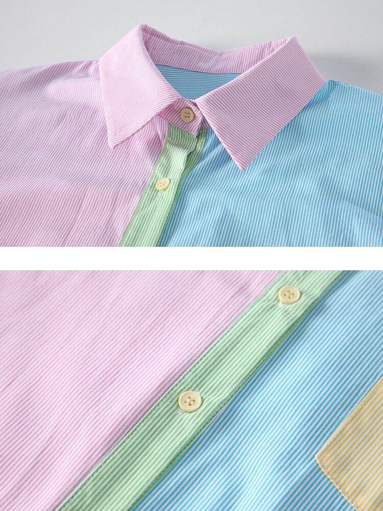 Sweet and Nice Colorful Long Sleeve Shirt For Women or Men Casual Work Wear