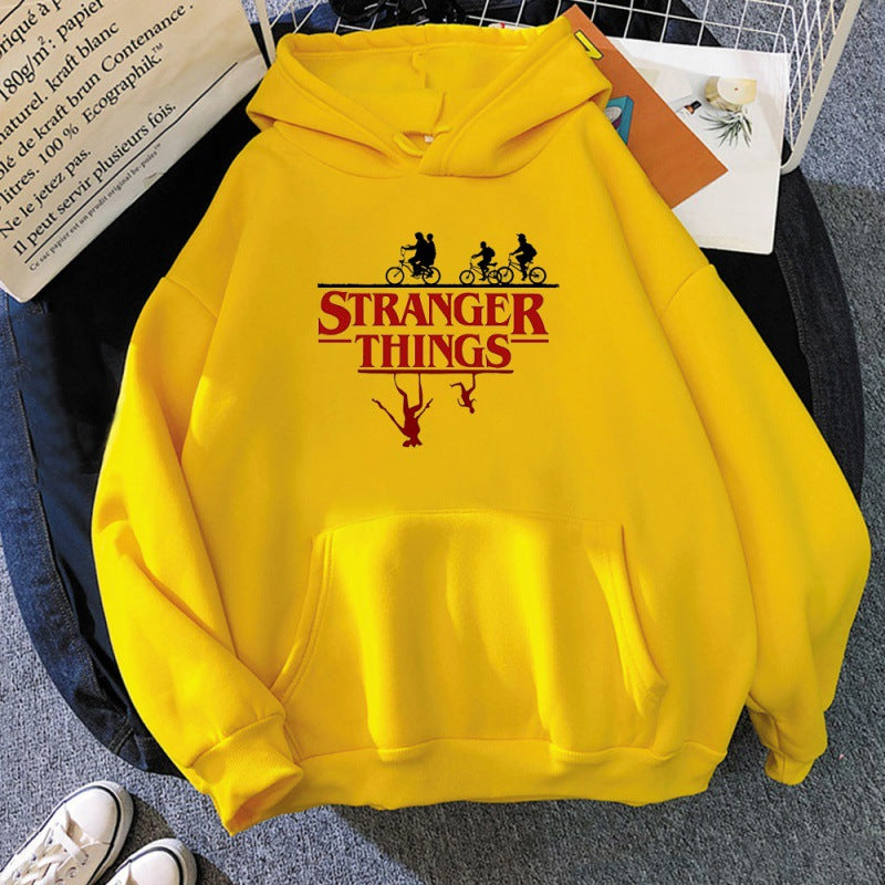 Stranger Things Print Pullover Hoodie Fleece Jacket Hoodie