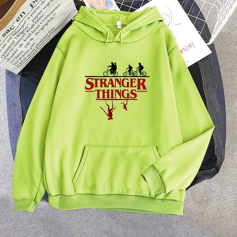 Stranger Things Print Pullover Hoodie Fleece Jacket Hoodie