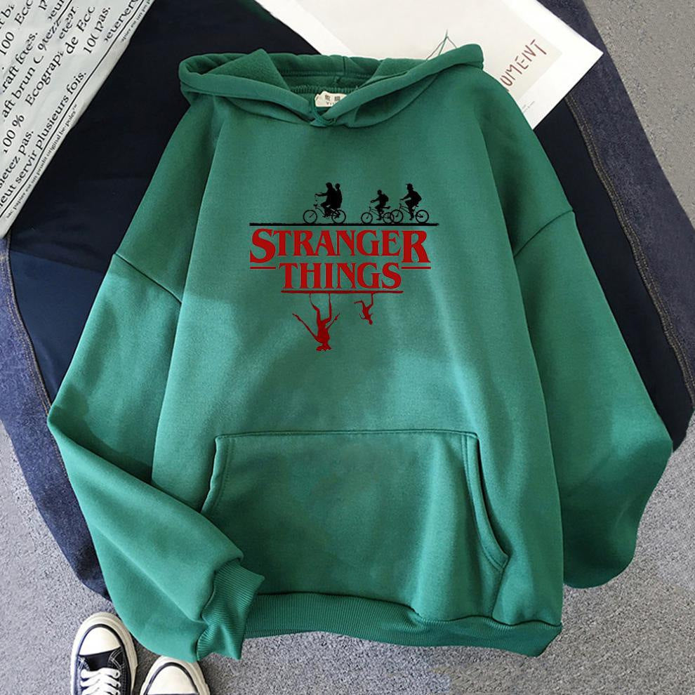 Stranger Things Print Pullover Hoodie Fleece Jacket Hoodie