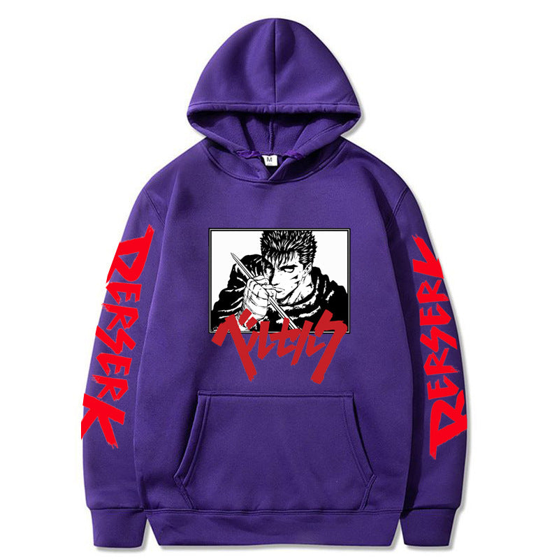 Anime Berserk Sword Wind Legend Hooded Sweatshirt for Unisex