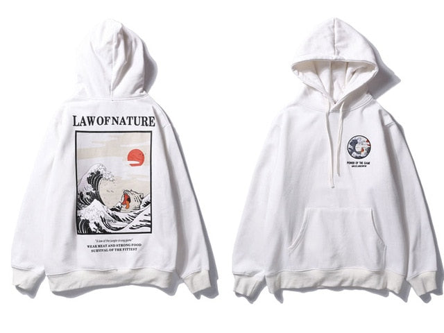 Law of Nature Hip Hop Casual Sweatshirts Streetwear