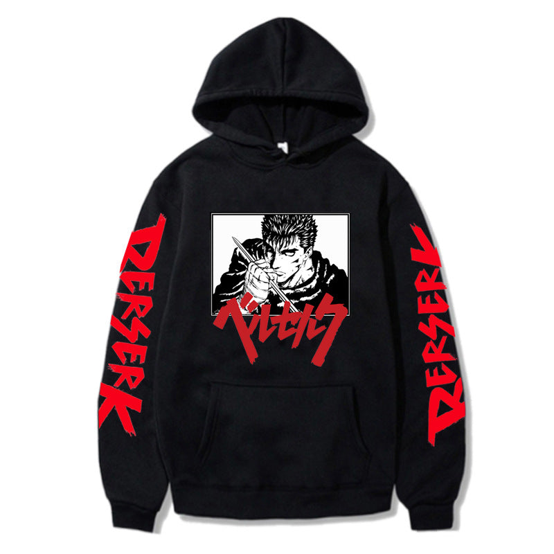 Anime Berserk Sword Wind Legend Hooded Sweatshirt for Unisex