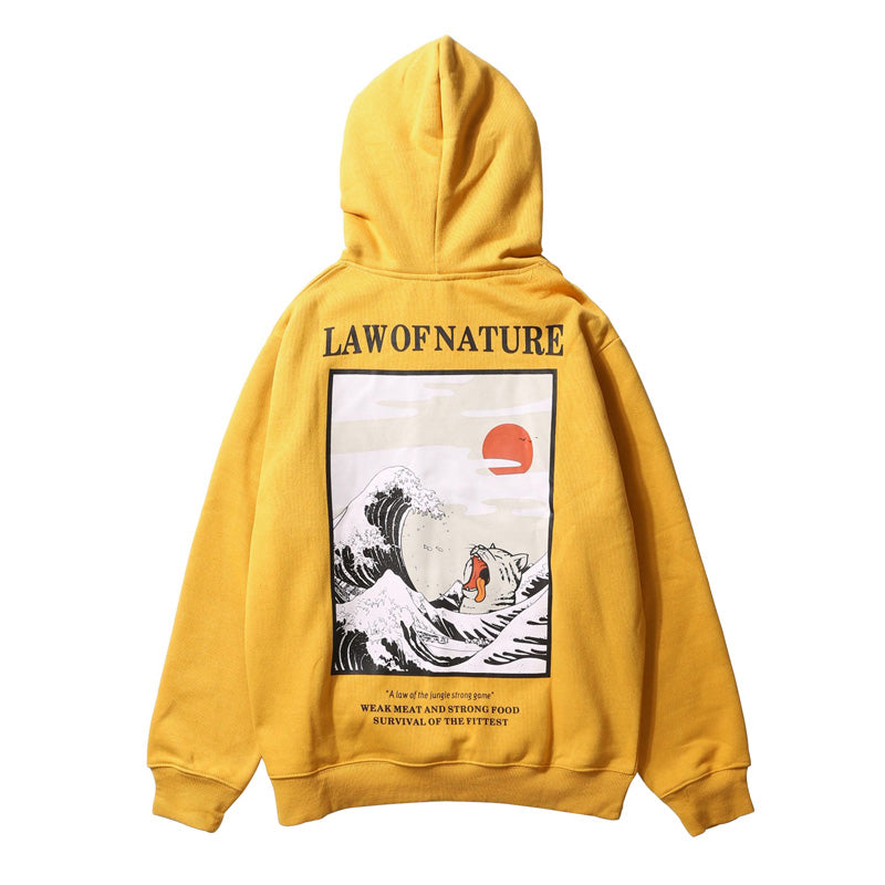 Law of Nature Hip Hop Casual Sweatshirts Streetwear