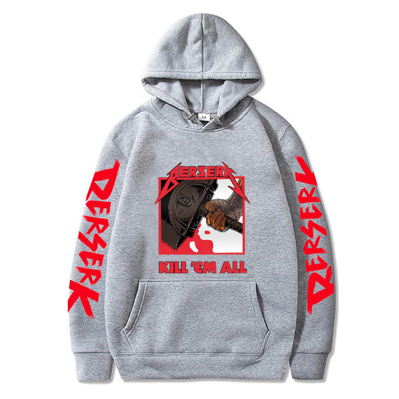 Anime Berserk Kill'em All Hooded Sweatshirt for Unisex