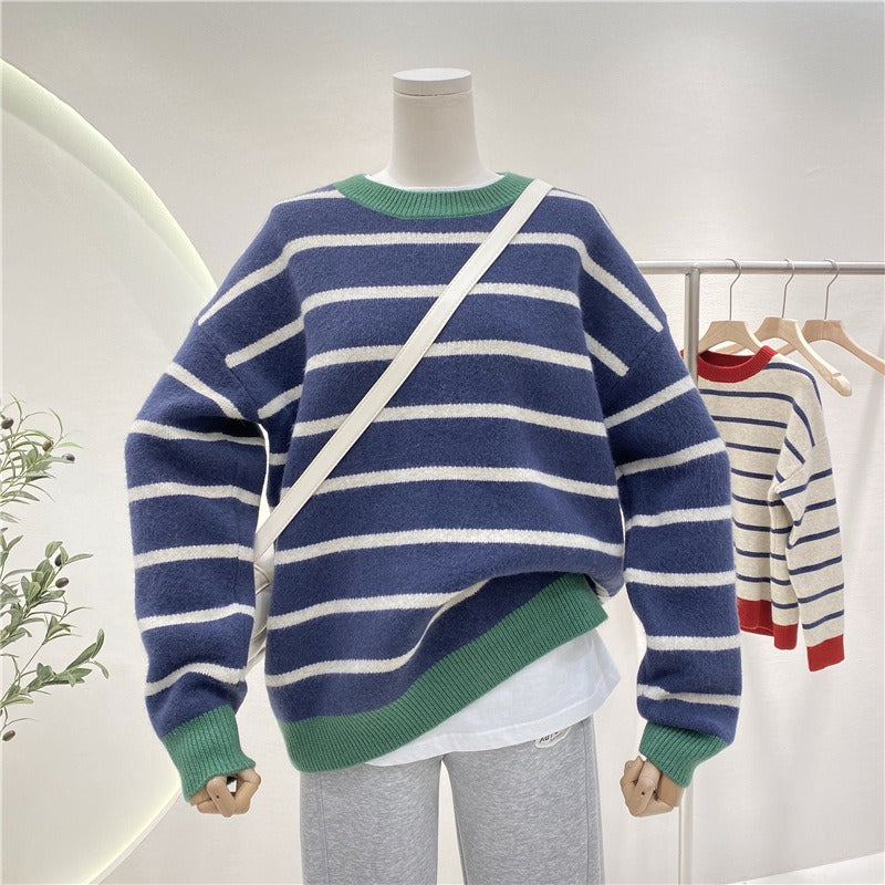 Simple Striped Pullover Sweater